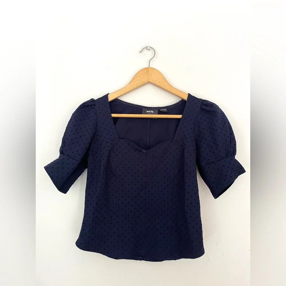 Maeve by Antropologie
Women's Sevigny Top Blue
Polka Dot Blouse Size X-Small - Picture 8 of 11